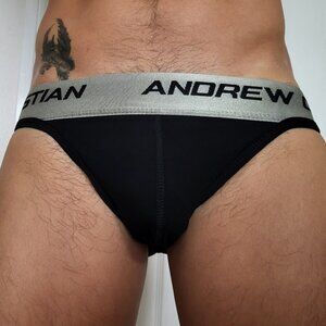 Andrew Christian Vintage Jock Black Medium NEW